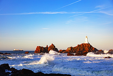 Corbiere Point Lighthouse, Jersey, Channel Islands, United Kingdom, Europe