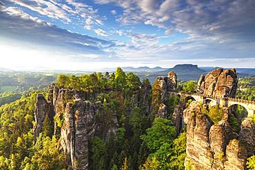 Bastei Bridge, Saxon Switzerland National Park, Saxony, Germany, Europe