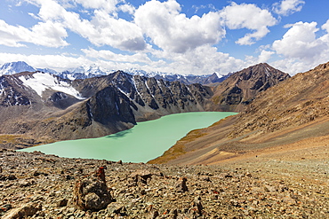 Ala Kol lake, 3500m, Karakol, Kyrgyzstan, Central Asia, Asia