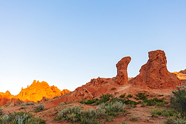 Fairy Tale canyon, Skazka Valley, Tosor, Kyrgyzstan, Central Asia, Asia