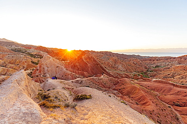 Fairy Tale canyon at sunset, Skazka Valley, Tosor, Kyrgyzstan, Central Asia, Asia