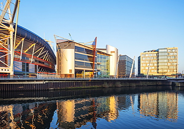 Millennium Stadium Plaza and city centre new development, Cardiff, Wales, United Kingdom, Europe