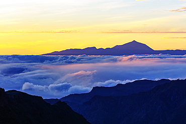 Pico Teide, 3718m, on Tenerife, highest mountain in Spain, Gran Canaria, Canary Islands, Spain, Atlantic, Europe