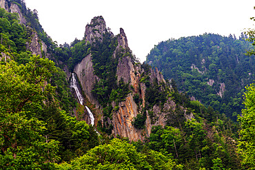 Ginga Falls, Sounkyo, Daisetsuzan National Park, Hokkaido, Japan, Asia