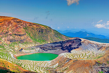 Aerial view of Mount Zao San, Yamagata Prefecture, Honshu, Japan, Asia