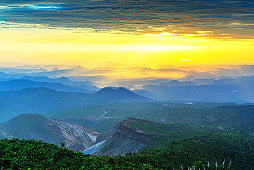 Mount Zao San, sunrise, Yamagata prefecture, Honshu, Japan, Asia