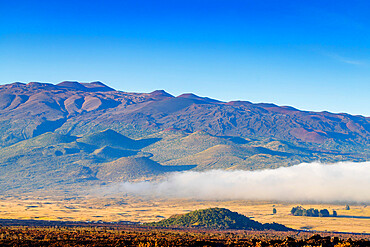 Volcanic landscape with Mauna Kea, 4207m, Big Island, Hawaii, United States of America, North America