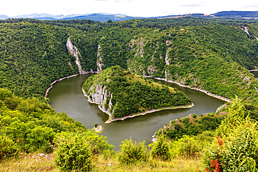 Bend in the Uvac River, Serbia, Europe