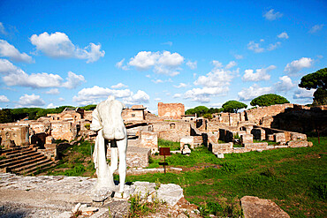 View from Hercules Temple, Ostia Antica, Lazio, Italy, Europe