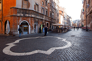 The Jewish Ghetto, Via del Portico di Ottavia, Rome, Lazio, Italy, Europe