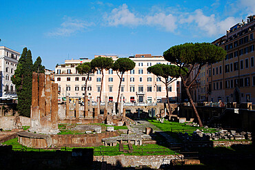 The ancient Roman temples of Largo di Torre Argentina, Rome, Lazio, Italy, Europe