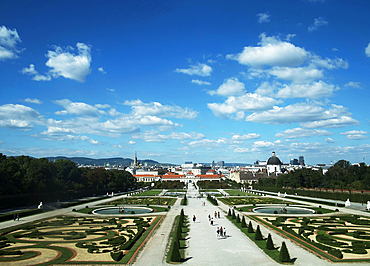 Gardens of the Belvedere Palace, UNESCO World Heritage Site, Vienna, Austria, Europe