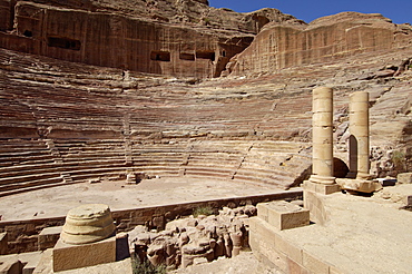 Nabatean Theatre, Petra, UNESCO World Heritage Site, Jordan, Middle East