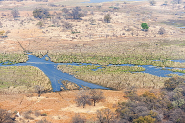 Aerial view of Okavango delta, Botswana, Africa