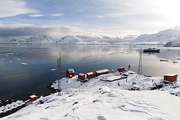 Almirante Brown Argentinian station, Paradise Bay, Antarctica, Polar Regions