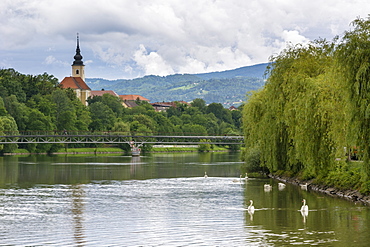 The Drava River, Maribor, Slovenia, Europe