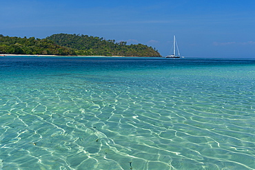 Turquoise color of Andaman Sea, Thailand, Southeast Asia, Asia