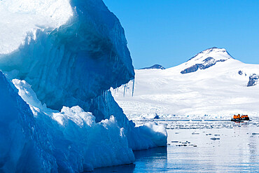 National Geographic Expeditions, Ponant guests exploring the bay of Larsen Inlet, Weddell Sea, Antarctica, Polar Regions