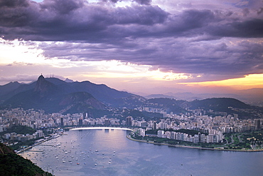 Botafogo bay at sunset, Rio de Janeiro, Brazil, South America