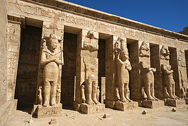 Habu Temple, Temple of Ramesses III, Luxor, Egypt.