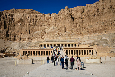 Mortuary temple of Hatshepsut in Deir al-Bahri, Egypt.