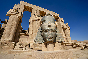 The Temple of Ramesses II (The Ramesseum), Luxor, Egypt.