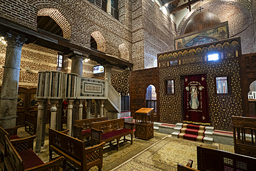 Cavern Church, known as Abu Serga, Christian Coptic church, Cairo, Egypt.