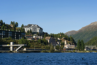 Lake St. Moritz, Canton of Grisons, Switzerland.