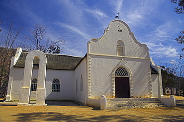 Church building at historic Moravian mission station, Wuppertal, Cedarberg, Western Cape, South Africa, Africa