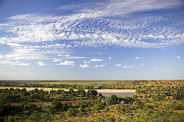 Mapungubwe National Park, confluence viewpoint overlooking Limpopo and Shashi river confluence, Limpopo Province, South Africa