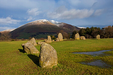 Castlerigg Stone Circle, Keswick, Lake District National Park, UNESCO World Heritage Site, Cumbria, England, United Kingdom, Europe