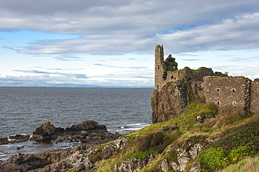 The 13th century Dunure Castle, built by Clan Kennedy, Carrick Coast, Ayrshire, Scotland, United Kingdom, Europe