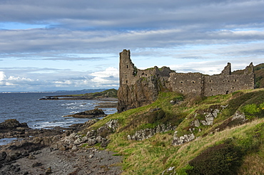 The 13th century Dunure Castle, built by Clan Kennedy, Carrick Coast, Ayrshire, Scotland, United Kingdom, Europe