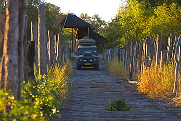 Bridge near the camp, Moremi Wildlife Reserve, Botswana, Africa