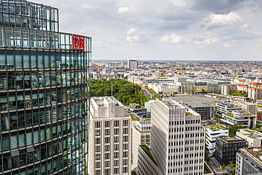 Skyline of Berlin from the Panorama Punkt (Panorama Point), Berlin, Germany, Europe