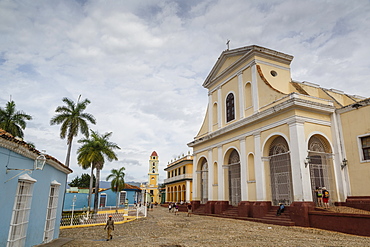 Plaza Mayor with the Iglesia Parroquial de la Santisima Trinidad and the Museo Nacional de la Lucha, formerly Iglesia y Convento, Trinidad, UNESCO World Heritage Site, Cuba, West Indies, Caribbean, Central America