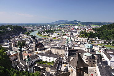 Old Town seen from fortress Hohensalzburg, Salzburg, Austria, Europe