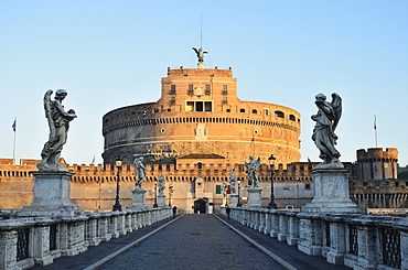 Castel Sant Angelo and Ponte Sant Angelo, Rome, Lazio, Italy, Europe