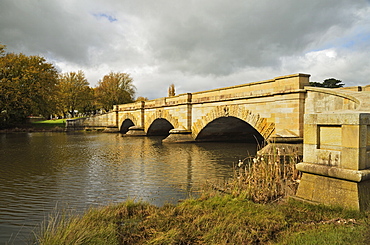 Ross Bridge and Macquarie River, Ross, Tasmania, Australia, Pacific