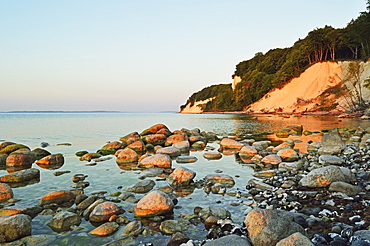 Sunrise at the chalk cliffs, Jasmund National Park, Ruegen Island, Mecklenburg-Vorpommern, Germany, Europe