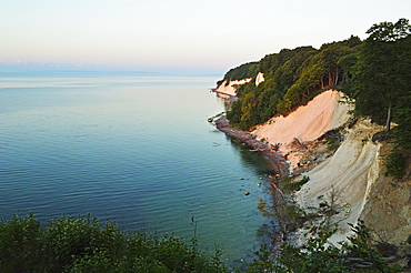 Sunrise at the chalk cliffs, Jasmund National Park, Ruegen Island, Mecklenburg-Vorpommern, Germany, Europe