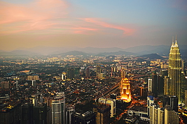 Kuala Lumpur skyline seen from KL Tower, Kuala Lumpur, Malaysia, Southeast Asia, Asia