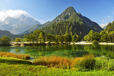 Lake Jasna and Julian Alps, Kranjska Gora, Slovenia, Europe