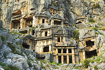 Myra rock tombs, Demre, Antalya Province, Anatolia, Turkey, Asia Minor, Eurasia