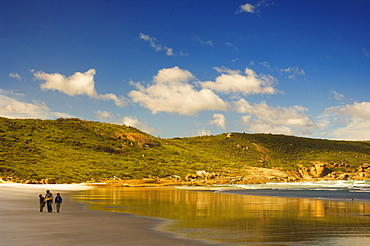 Mother and children walking on Squeaky Beach, Wilsons Promontory National Park, Victoria, Australia, Pacific