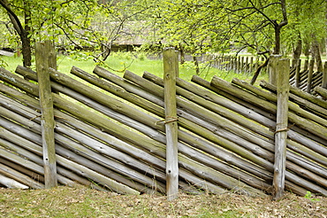 Fencing from the Latgale region, Latvian Open Air Ethnographic Museum (Latvijas etnografiskais brivdabas muzejs), near Riga, Latvia, Baltic States, Europe