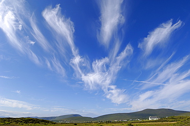 Big sky over Achill Island near Cashel, County Mayo, Connacht, Republic of Ireland (Eire), Europe