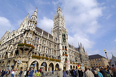 Neues Rathaus (New Town Hall), Marienplatz, Munich, Bavaria (Bayern), Germany, Europe