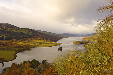 Dawn over Loch Tummel from Queen's View, Perth and Kinross, Scotland, United Kingdom, Europe