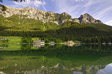 Hintersee lake near Ramsau, Berchtesgaden, Bavaria, Germany, Europe